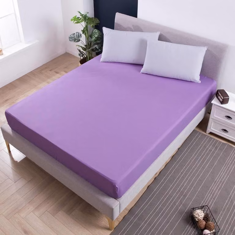 Paars Hoeslaken van Polyester met 360 Graden Elastiek - 80 x 200 cm