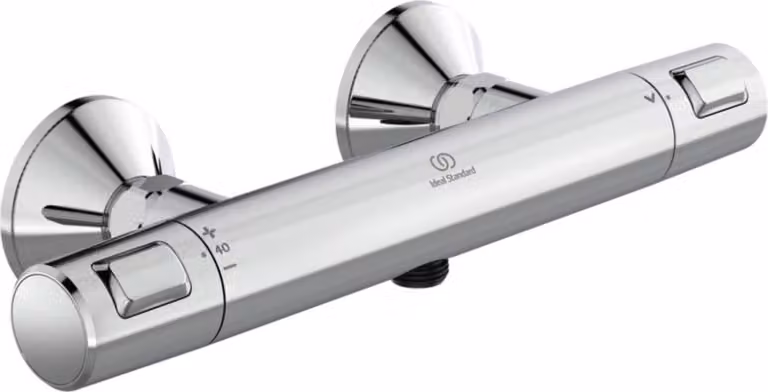Ideal Standard Ceratherm T25 douchethermostaat opbouwmodel met safety stop en waterbesparing, chroom