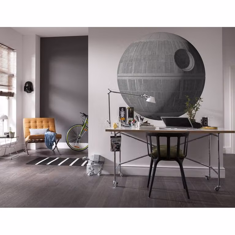 home24 Vlies-fotobehang Death Star XXL 127 x 127 cm