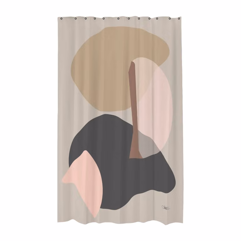Mette Ditmer Gallery douchegordijn Sand B: 150 cm, H: 200 cm
