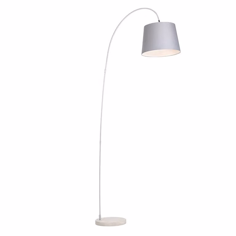 Qazqa Bend Smart Booglamp in Grijs met Wifi en Ledlamp