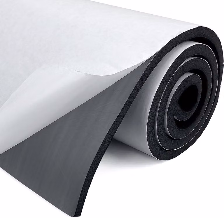Zelfklevende Neopreen Schuimplaat voor Geluidsisolatie en Schokabsorptie, 300 mm x 12 mm x 3 m