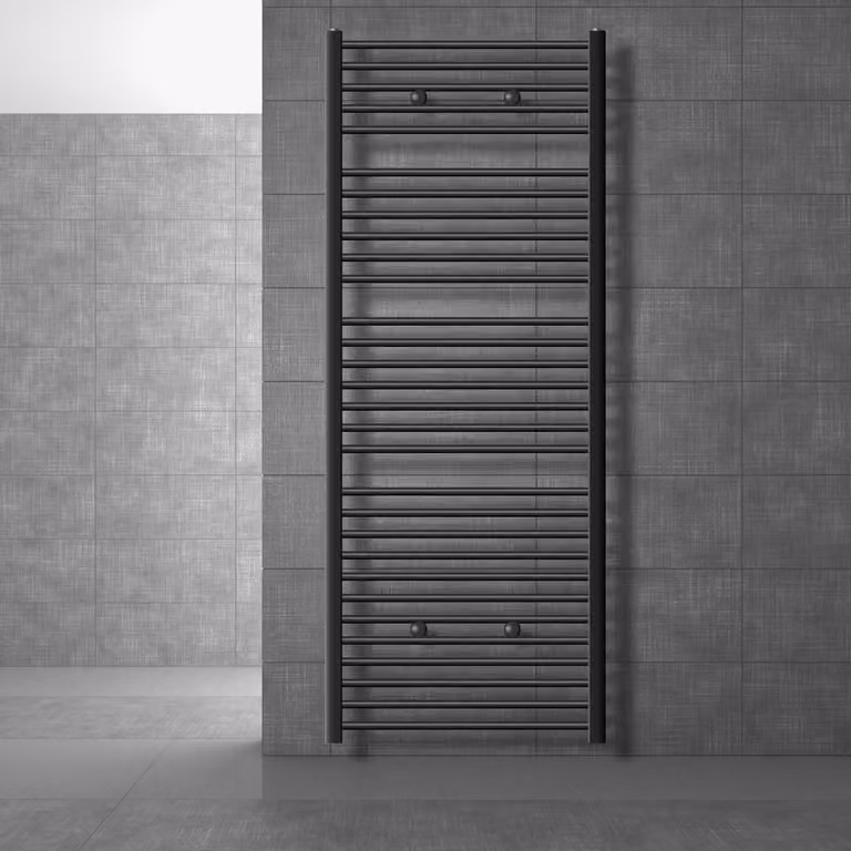 LuxeBath Badverwarmer Sahara - Anthraciet - Rechthoekig met zij-aansluiting - 75 x 180 cm