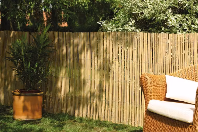 DE-COmmerce Privacy scherm CALAMA bamboe omheining H: 100 cm, L: 500 cm