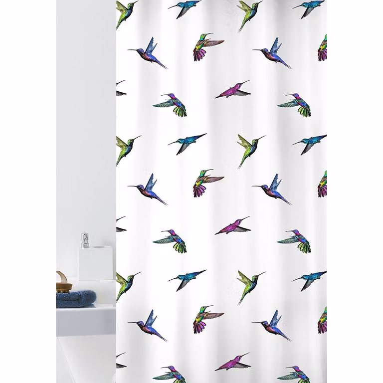 home24 Douchegordijn Freedom meerkleurig polyester PVC B: 180 cm, H: 200 cm