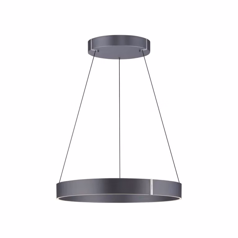 Paul Neuhaus Pure E-Clipse ronde LED hanglamp grijs Ø 70 cm