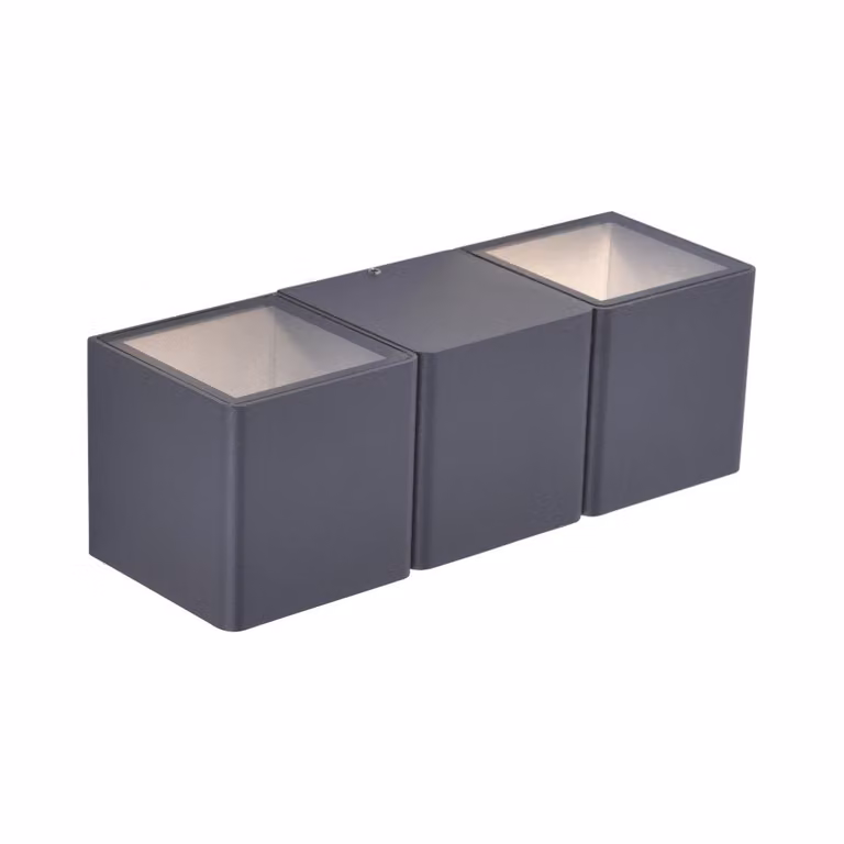 Paul Neuhaus Marcel LED dubbele wandlamp voor tuin in antraciet/grijs met warm wit licht