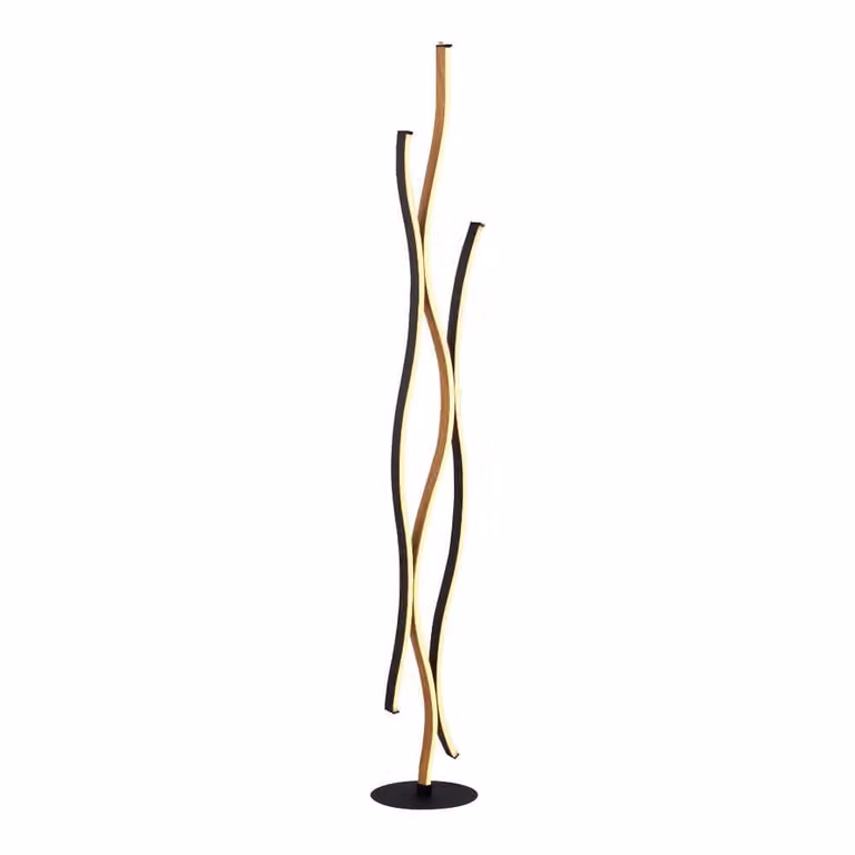 Searchlight Bloom LED staande lamp - Zwart - Modern metaal