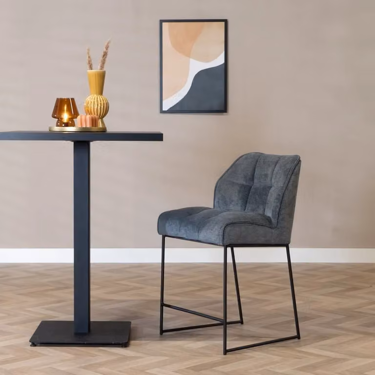 Scandinavische barkruk Jelle antraciet 70 cm