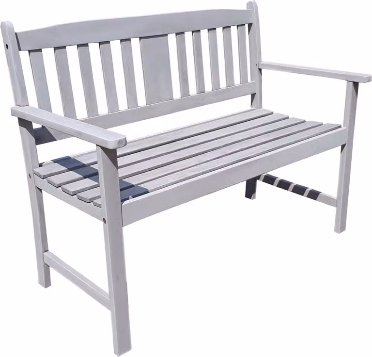 Stirling 2-persoons houten tuinbank van eukalyptushout, grijs, Breedte: 110 cm
