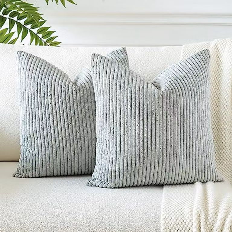 Set van 2 Corduroy Kussenslopen 45x45 cm - Boho Decoratieve Kussens voor Woonkamer en Slaapkamer