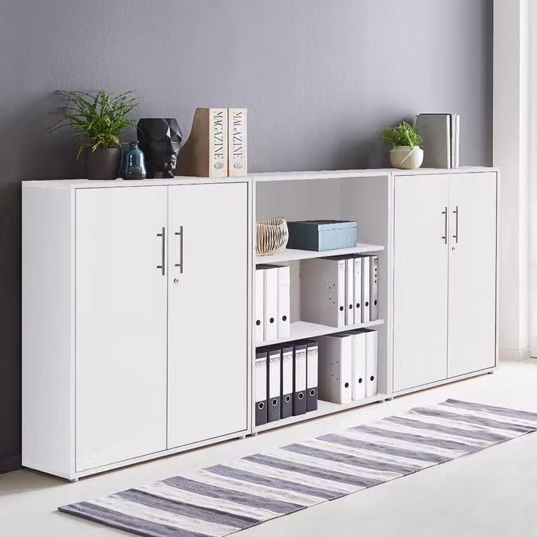 home24 Kastenset 3-delig type A wit mat, B/D/H: 114 x 33 x 85 cm