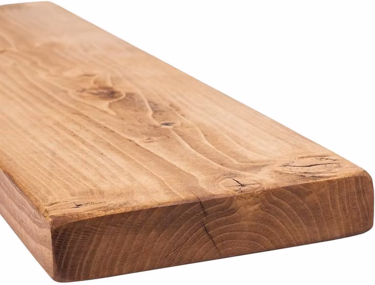 Handgemaakte houten drijvende wandplank voor decoratie - Licht - Breedte: 100 cm
