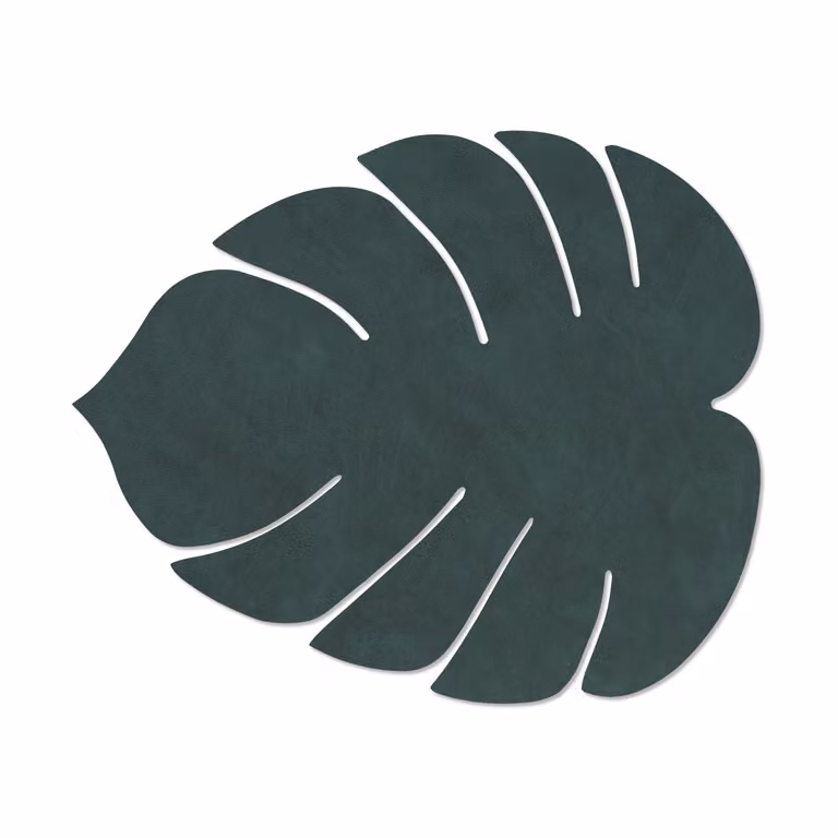 LIND DNA Monstera Leaf Nupo placemat L Donkergroen