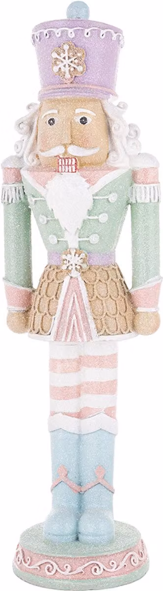 Viv! Kerstbeeld Gingerbread Notenkraker - Pastel - Hoogte: 36 cm
