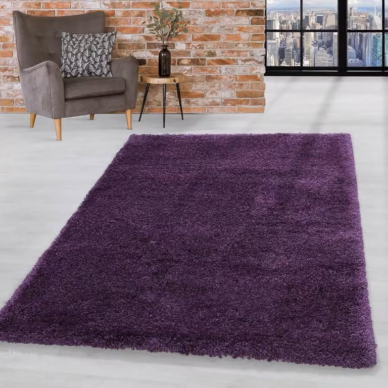 Hoogpolig Tapijt Lila - Zacht Vloerkleed van Polypropyleen - 280 x 370 cm