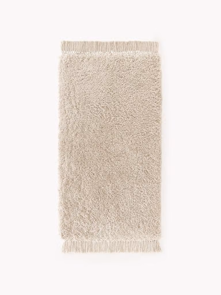 Westwing Collection Dreamy hoogpolig vloerkleed met franjes