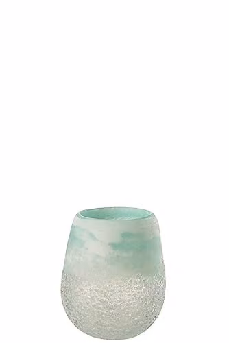 J-Line Windlicht Scavo Glas Aqua Small voor Pillar kaarsen