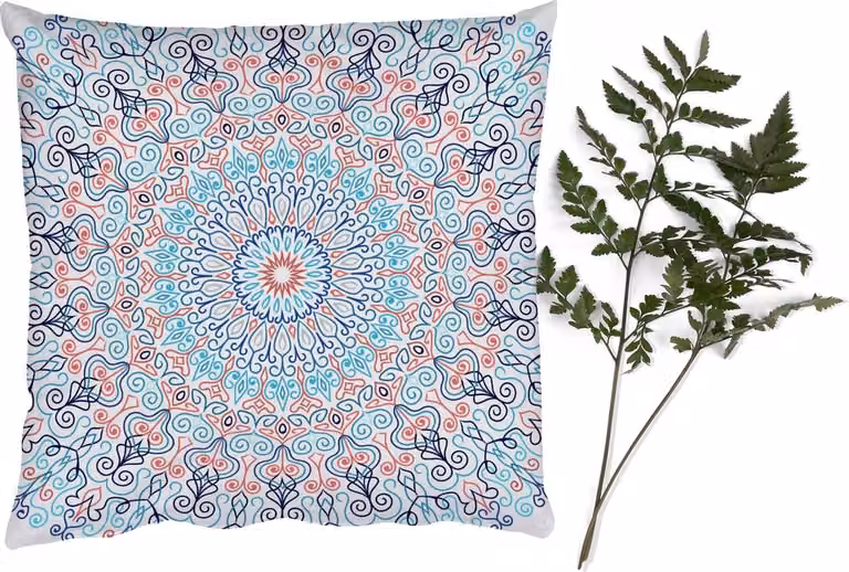 Abstracte Mandala Sierkussen voor de Woonkamer - Boho Hippie Stijl - 60 x 60 cm