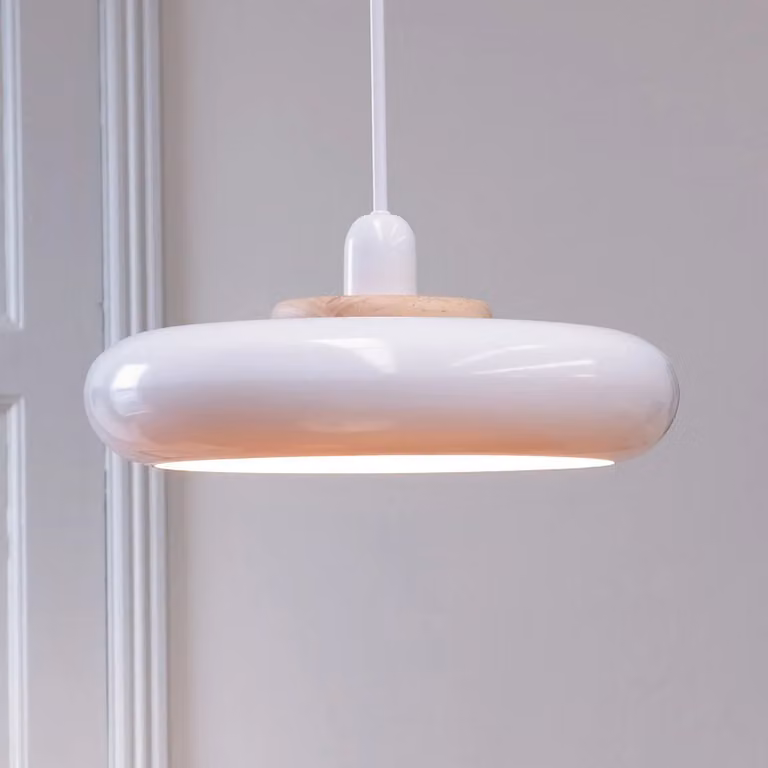 Dyberg Larsen Planet hanglamp White - Ronde metalen designerlamp voor woonkamer en eetkamer