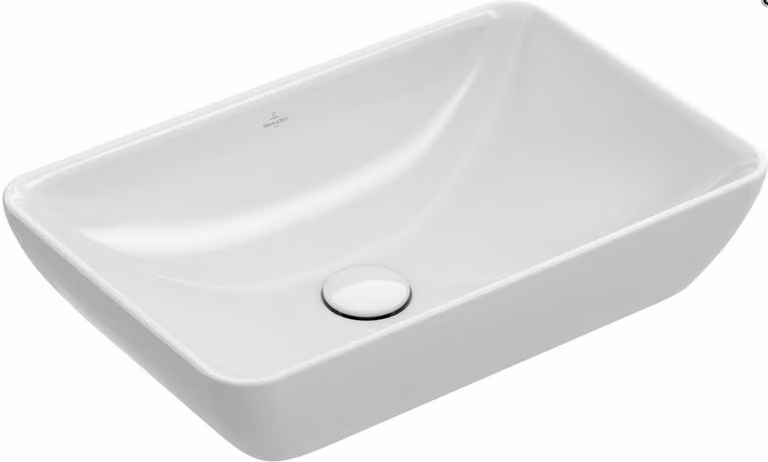 Villeroy & Boch Venticello opbouw wastafel met overloop, 55 x 36 cm, zonder kraangat