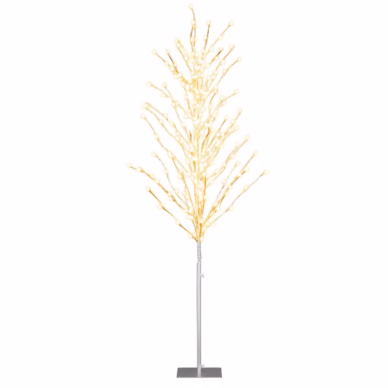 Costway LED Lichtenboom Berkenboom met Warmwitte LED-lampen, 186 cm