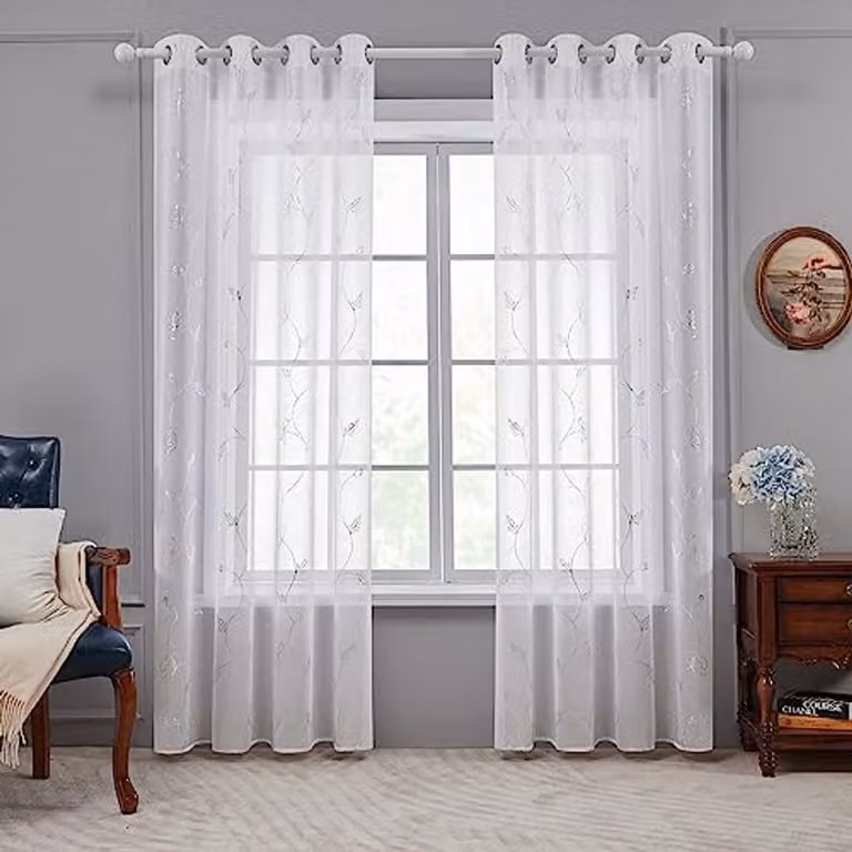 Transparante vouwgordijnen paars - Decoratieve gordijnen voor woonkamer en slaapkamer - Hoogte: 260 cm