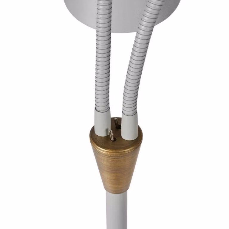 Hygge vloerlamp Halo Design, lichtgrijs, 2-lamps, Hoogte: 135 cm
