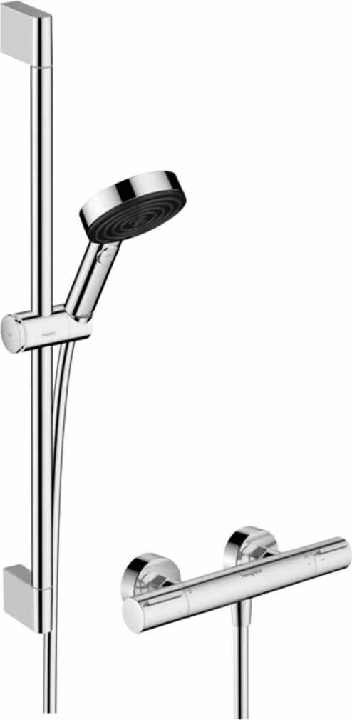 Hansgrohe Pulsify Select S douchesysteem 105 3jet Relaxation EcoSmart met Ecostat element en douchestang 65 cm, chroom