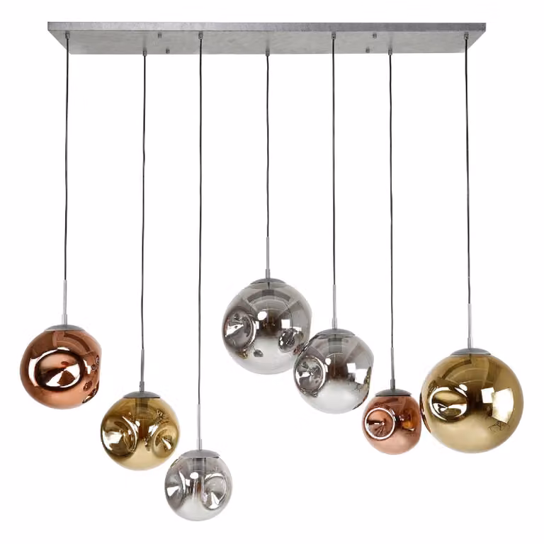 Nest of Nora Rina Hanglamp - 7-lichts plafondlamp - Oud zilver