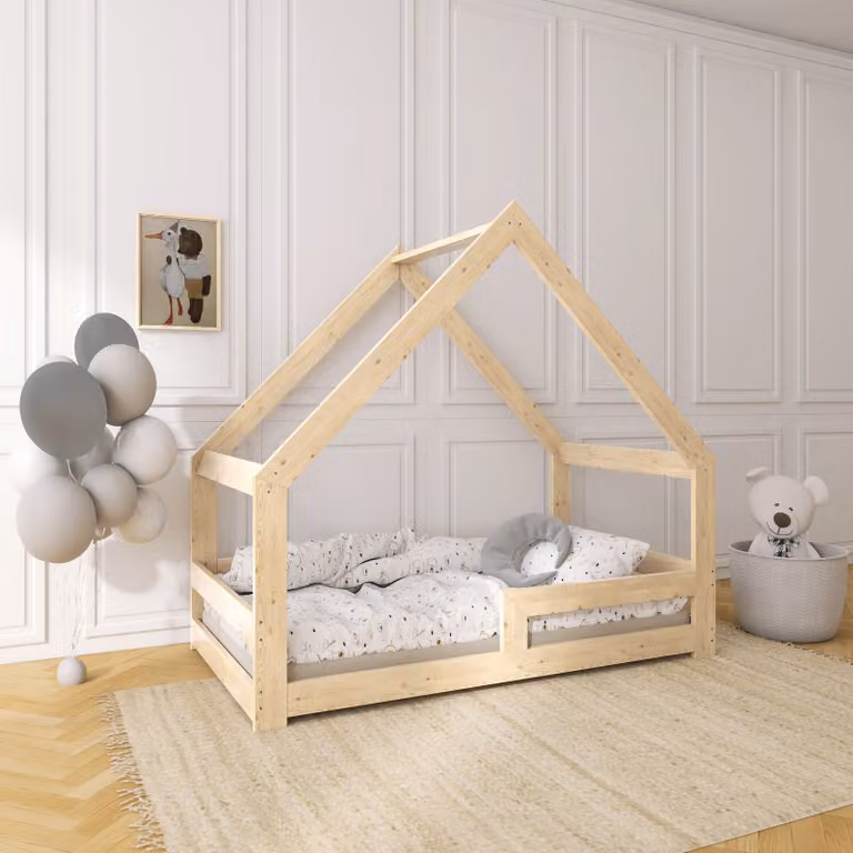 NeeSleep® kinderbed met spijlen van massief hout, 90 x 190 cm