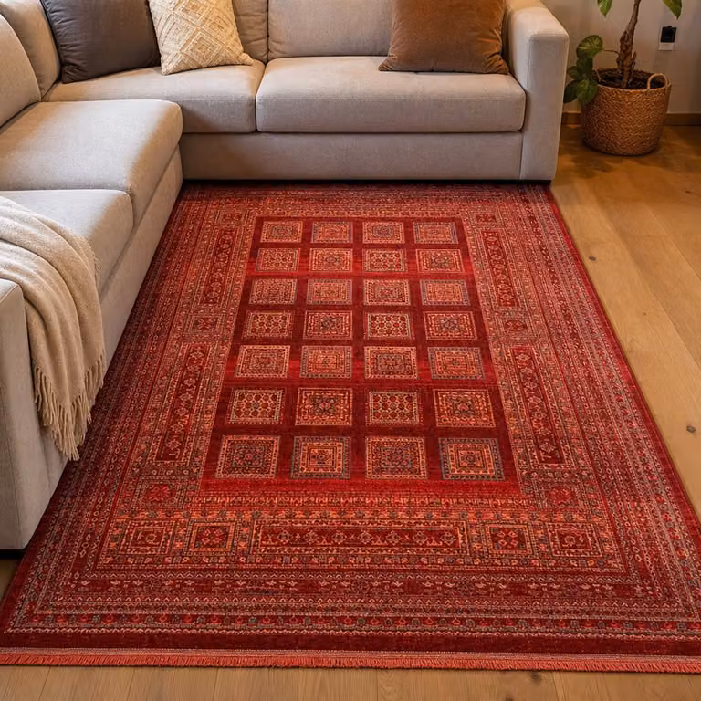 Muratap Oosters Vintage Vloerkleed Shah Rood Polyester B/D/H: 240 x 340 cm