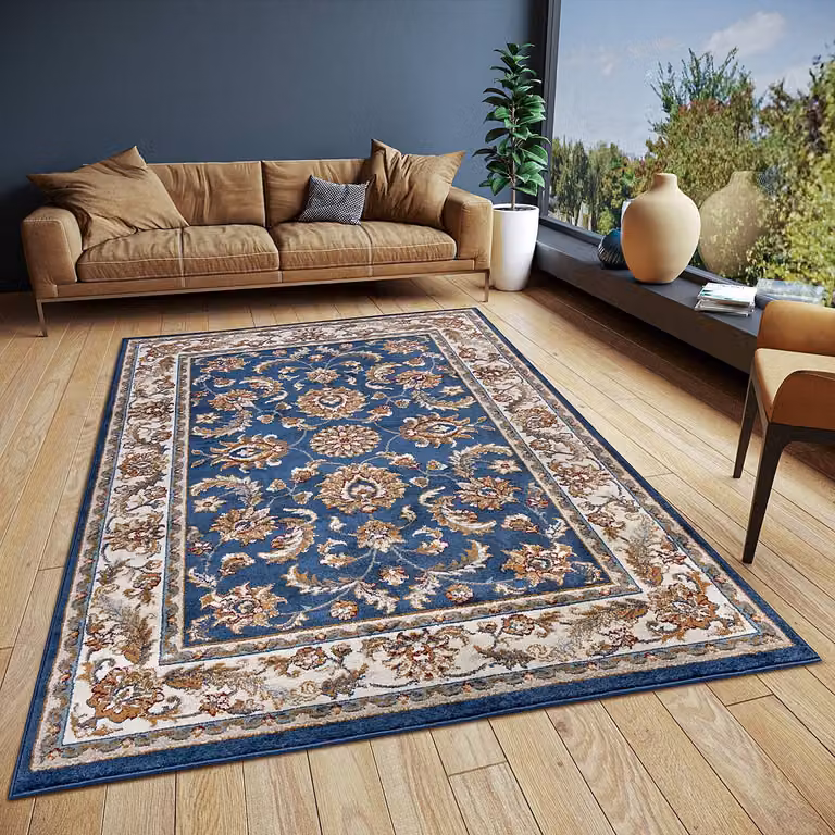 home24 Oosters vloerkleed Reni blauw/donkerblauw B: 80 cm, L: 120 cm