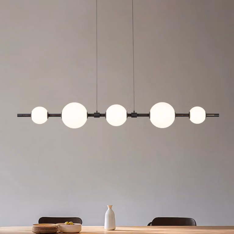 Lucande Tanira LED hanglamp modern zwart/wit dimbaar voor woonkamer en eetkamer