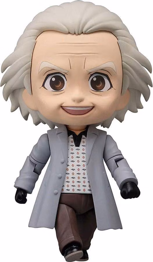1000toys Terug naar de Toekomst Nendoroid Doc Emmett Brown PVC-actiefiguur, grijs, 10 cm