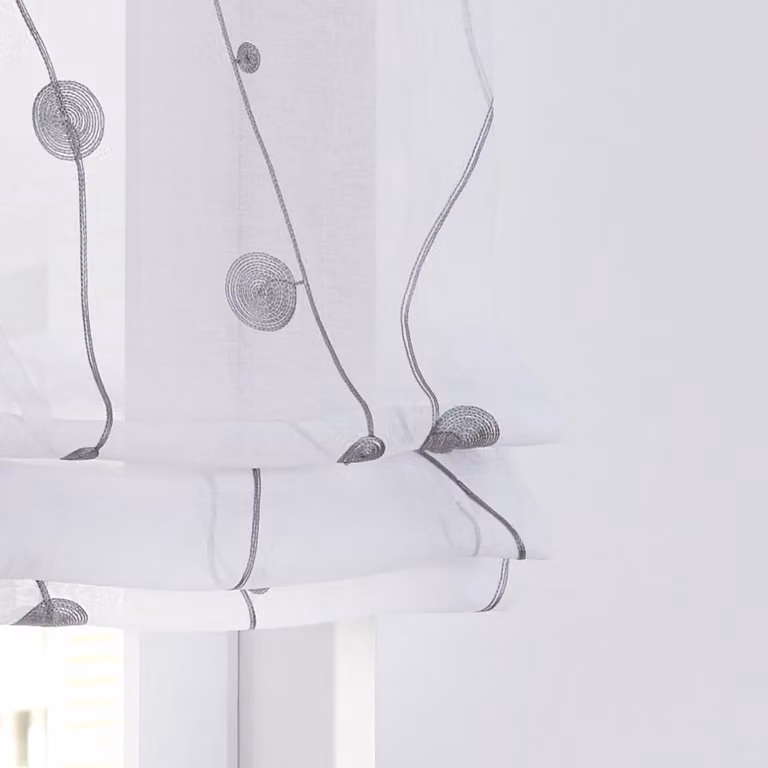 Modern Vouwgordijn met Lussen - Halftransparant - B: 100 cm, H: 140 cm
