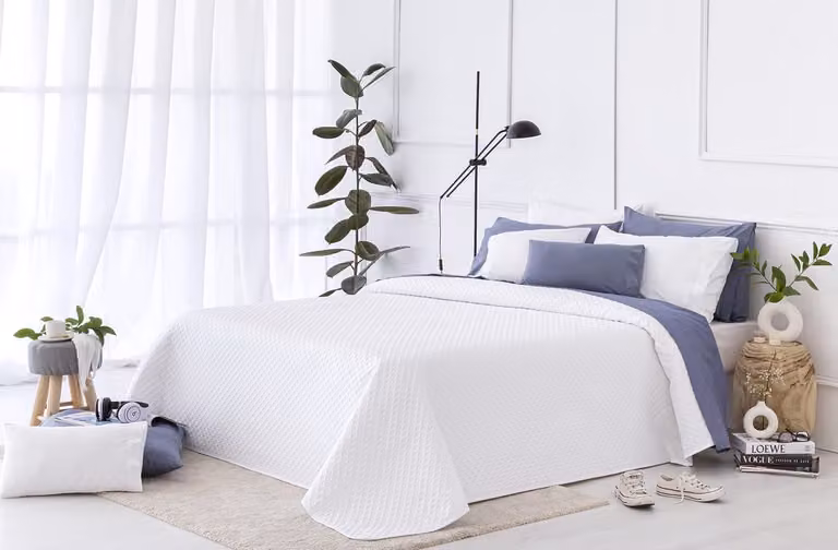 Unyqoos Luxe sprei met piqué patroon voor alle seizoenen