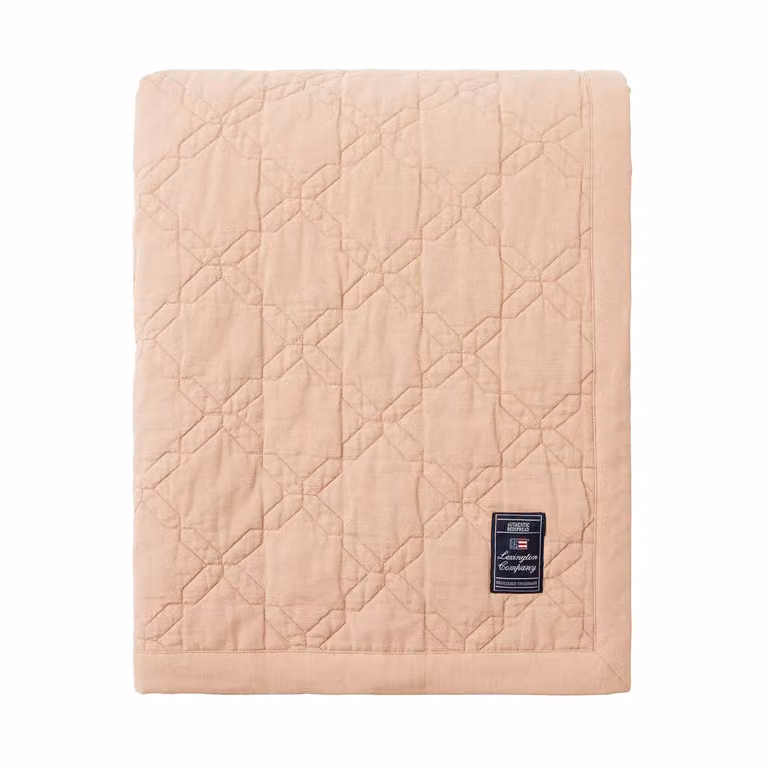 Lexington Quilted Recycled Cotton sprei Beige B: 260 cm, H: 240 cm