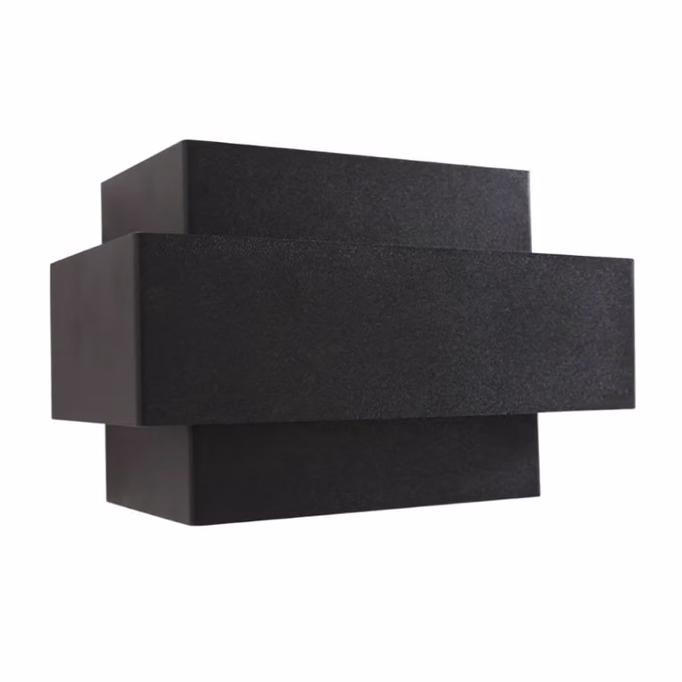 Steinhauer Muro Wandlamp Vierkant Type B zwart gepoedercoat ijzer LED G9