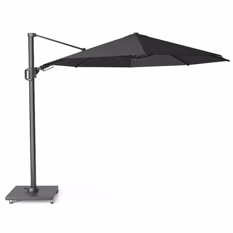 Platinum Challenger T² zweefparasol met premium doek, Ø350 cm, Black
