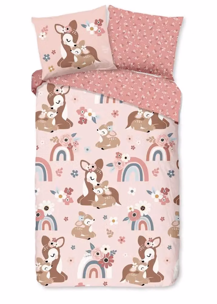 Good Morning Kinderdekbedovertrek Bibi - Roze - 140 x 220 cm - 100% Katoen