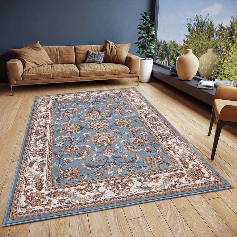 home24 Oosters vloerkleed Reni turquoise/hemelsblauw B: 57 cm, L: 90 cm