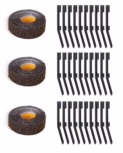 Alberts Slakkenstop met grondpennen, zwart, 6000 mm x 40 mm, slakkenafweer voor potplanten en verhoogde bedden