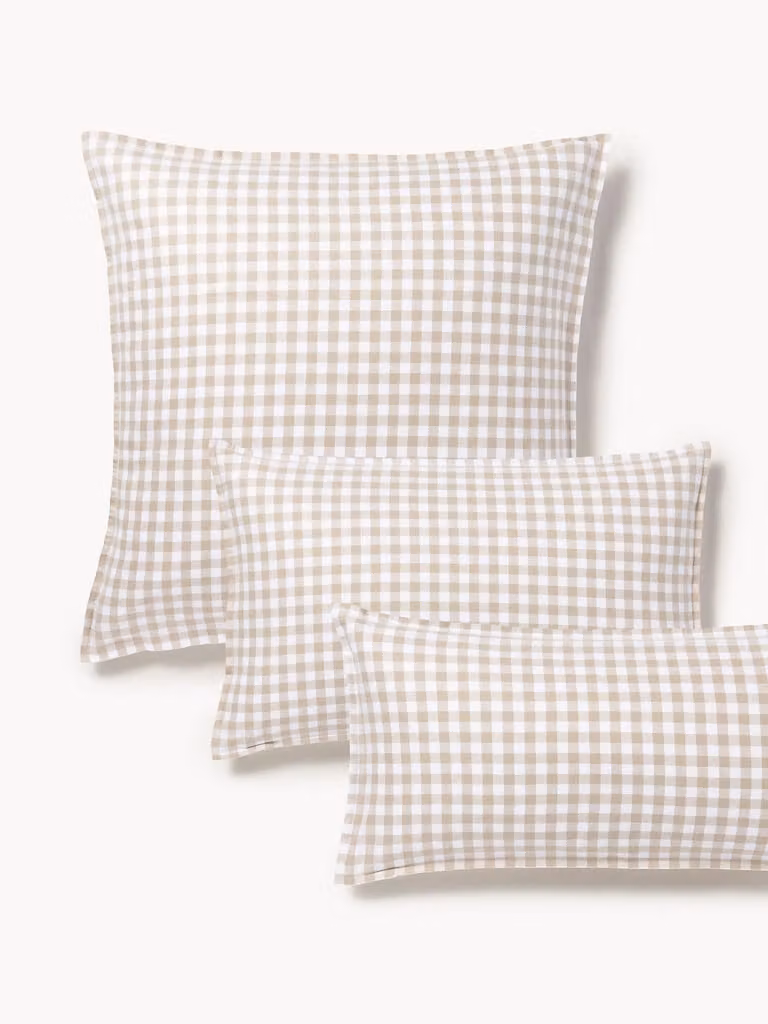 Geruite flanellen kussenhoes Yola van Westwing Collection