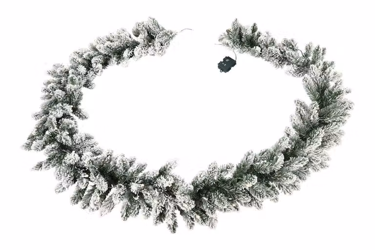 Countryfield LED kerstguirlande groen en wit, 270 cm