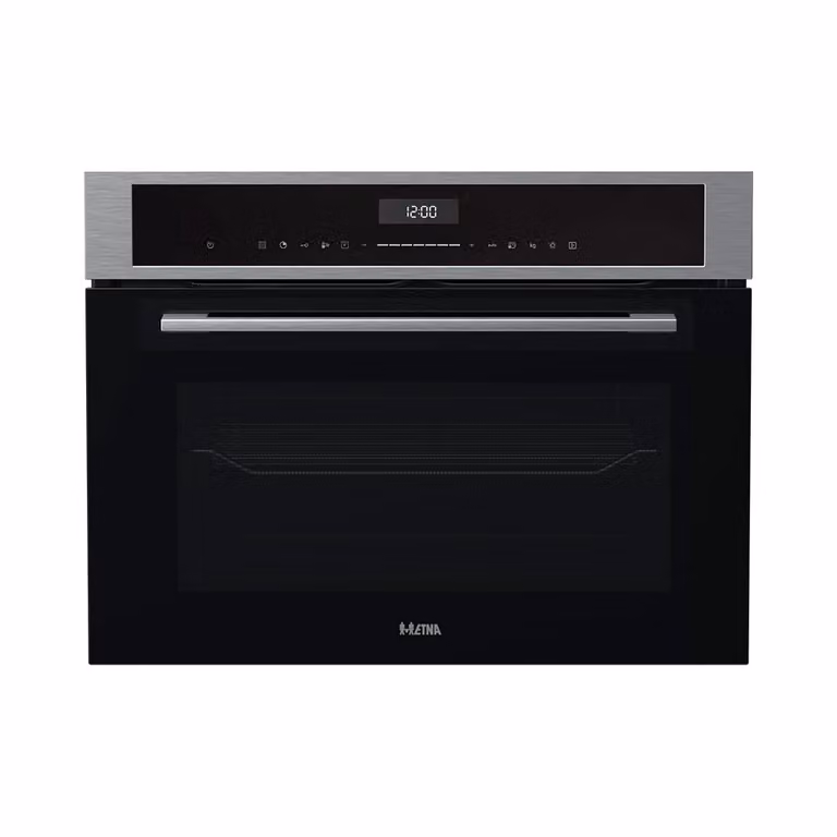 Etna CM250RVS Inbouw magnetroncombinatie met hete lucht, Grijs/Zilver