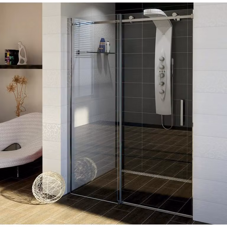 Gelco DRAGON douchedeur met helder glas, Breedte: 110 cm