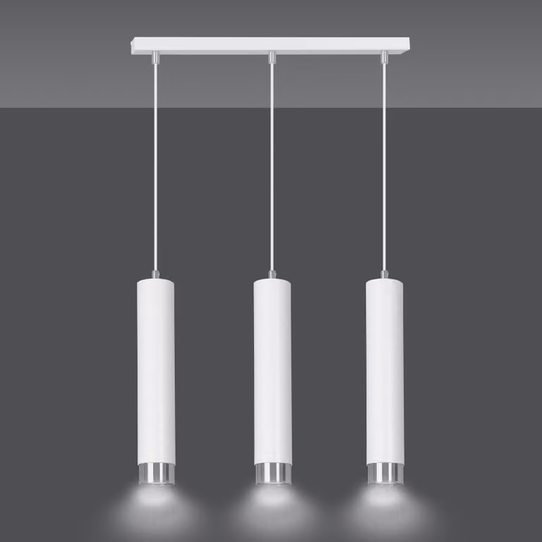 home24 Hanglamp Kibo Wit Staal Modern GU10 B/D/H: 45 x 45 x 100 cm