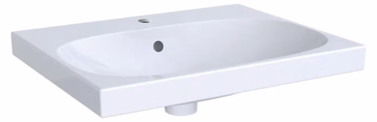 Geberit Acanto inbouwwastafel, 60 x 48 cm