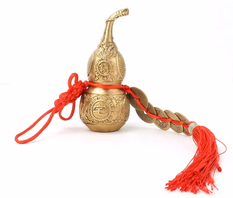 Dailygoods Wu Lou Cucurbit Feng Shui Ornament Messing Decoratie 10 cm